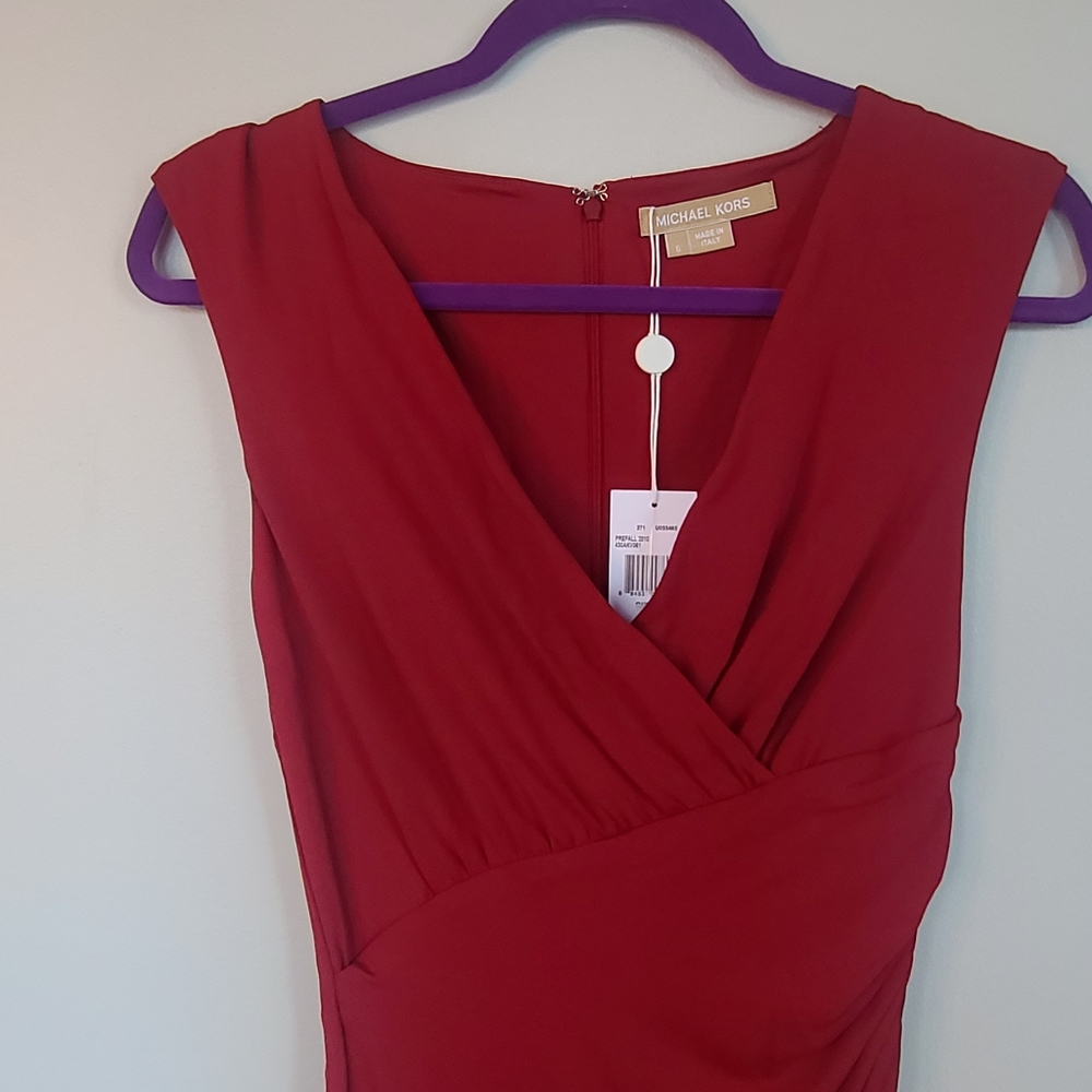 NWT Michael Kors Sexy Red Cocktail Dress - Picture 3 of 9